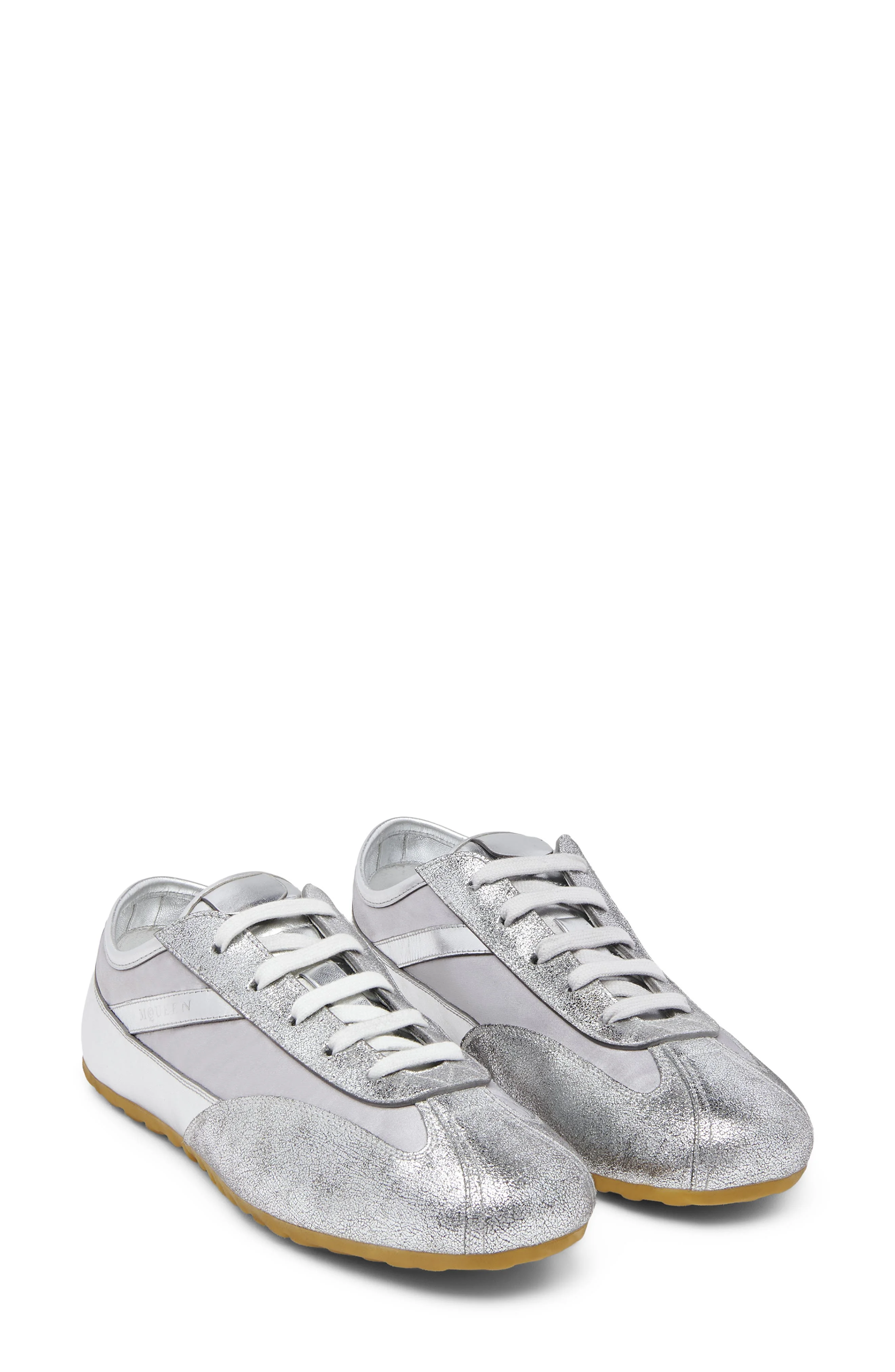 McQueen Boxe Low Top Sneaker in Silver at Nordstrom - 1