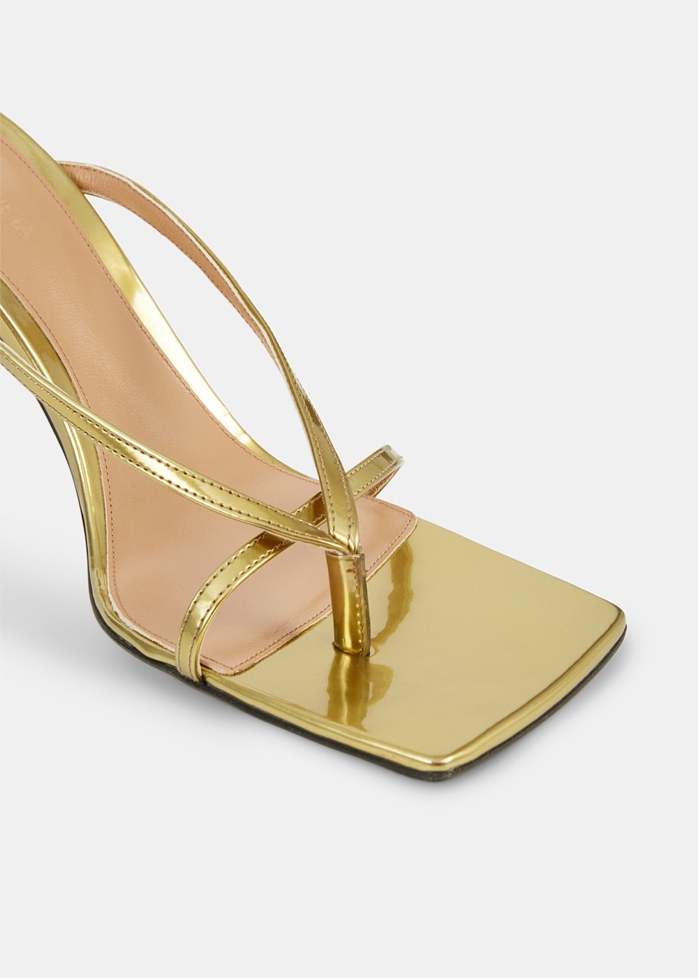 Gold Stretch Strap Sandal - 5