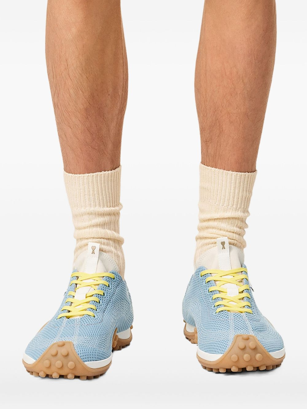 mesh low-top sneakers - 3