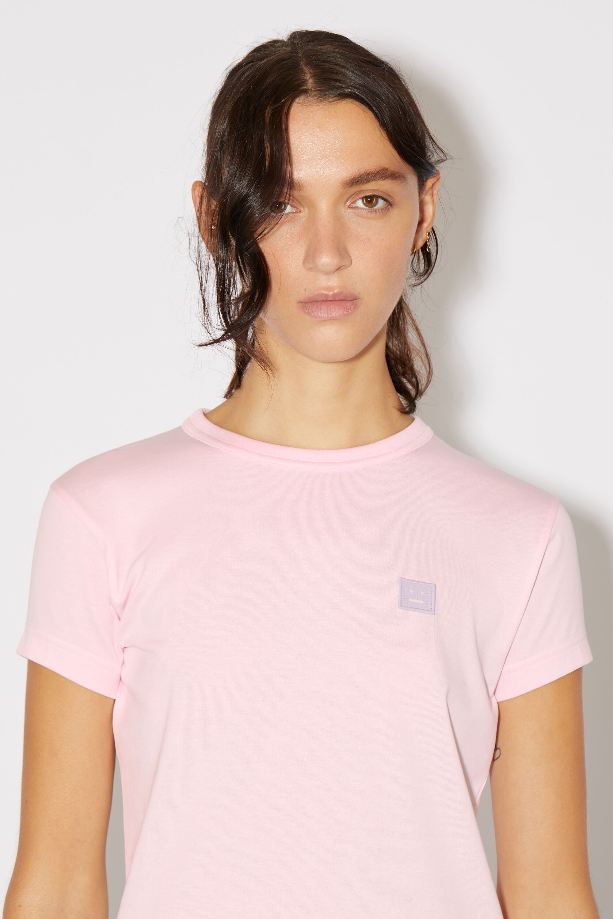 Crew neck t-shirt - Fitted fit - Light pink - 4