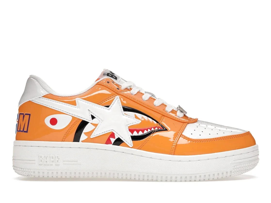 A Bathing Ape Bape Sta Low Color Block Shark Orange - 1