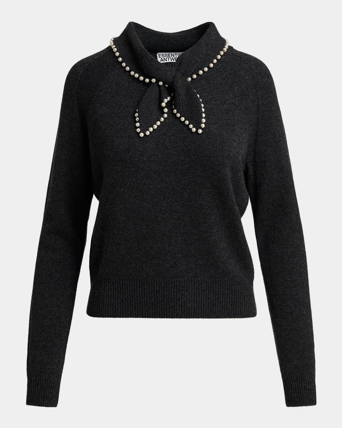 Kasa Embellished Scarf Wool-Cashmere Sweater - 1