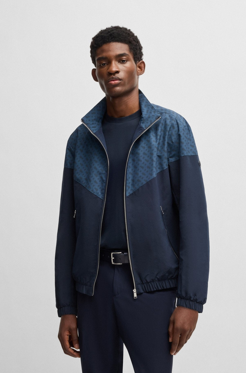WATER-REPELLENT JACKET WITH MONOGRAM PATTERN 2