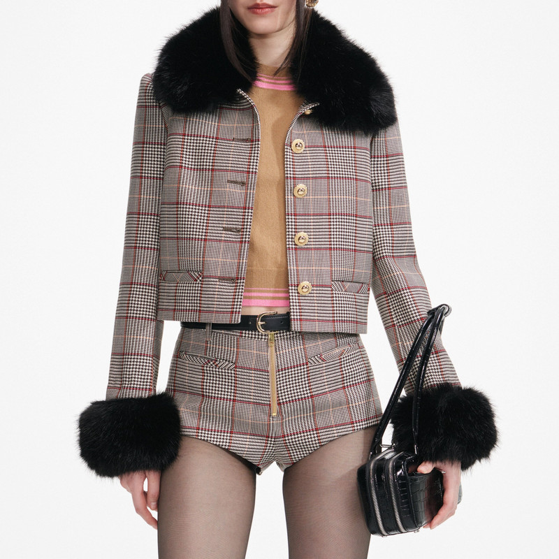 Brown Check Shorts 4