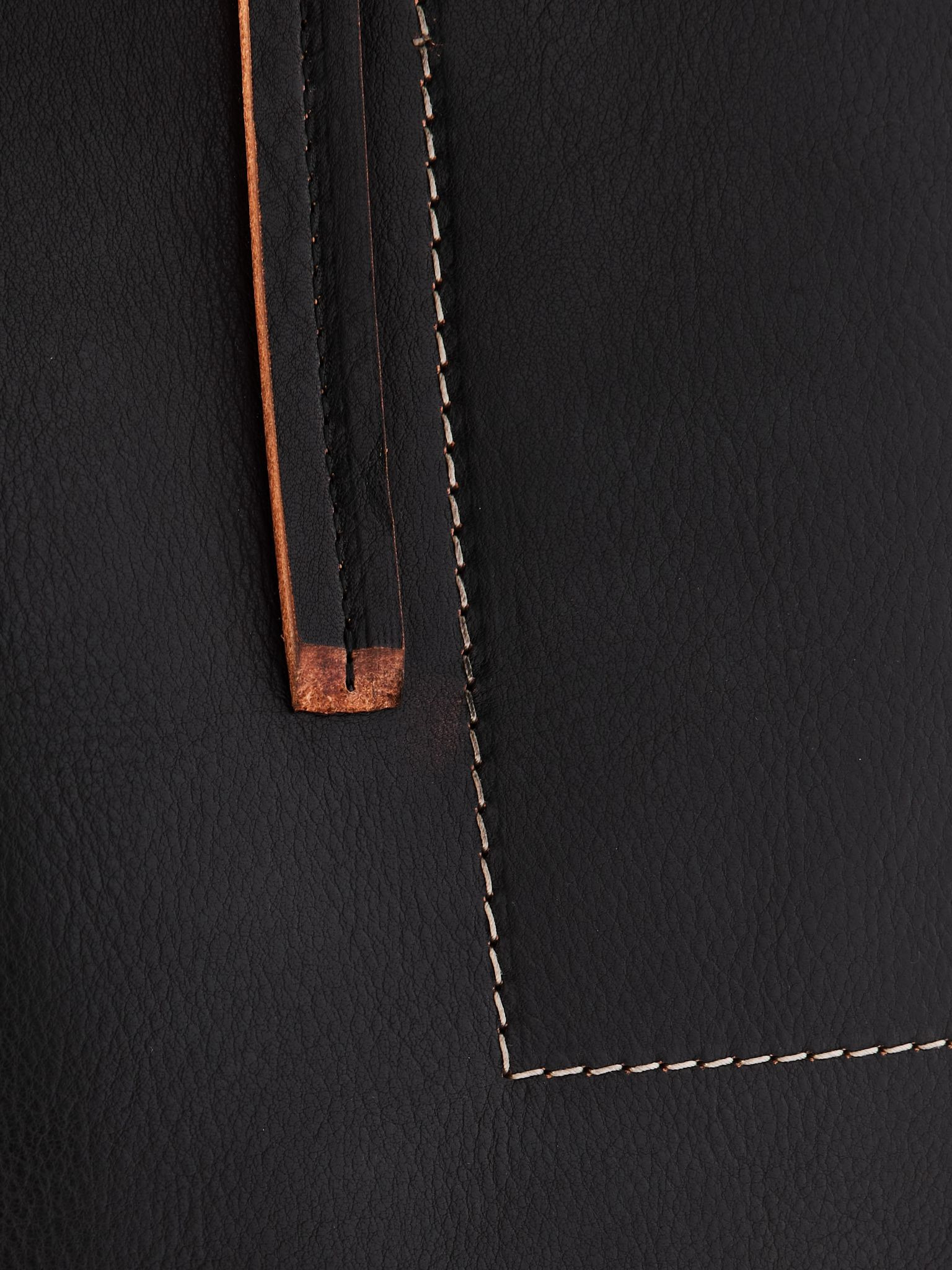 Leather Tote Bag Black - 4