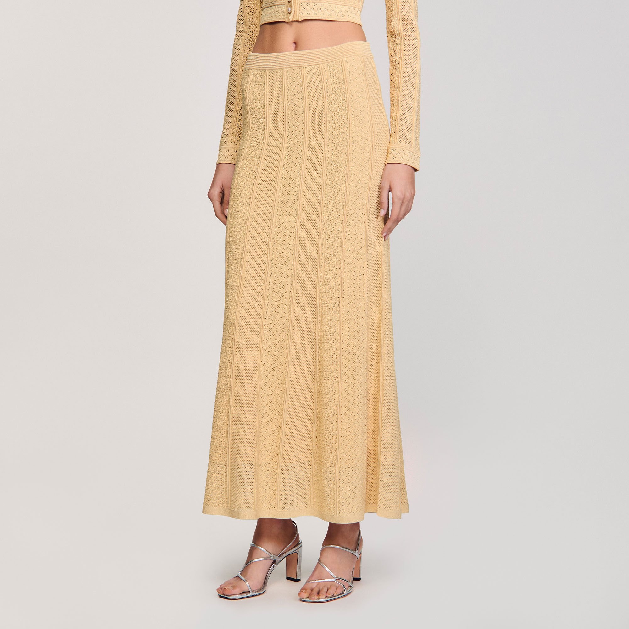 POINTELLE KNIT MAXI SKIRT - 4