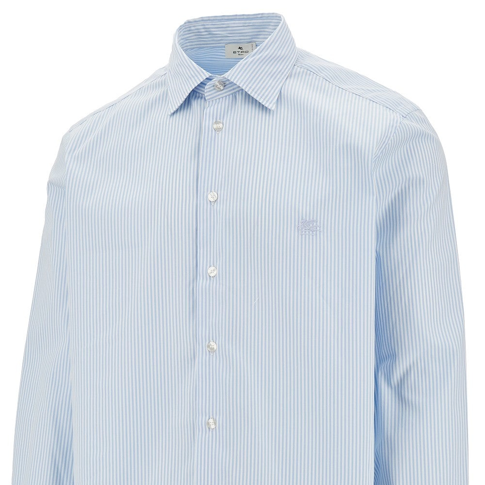 STRIPED POPLIN SHIRT WITH PEGASO LOGO - 2