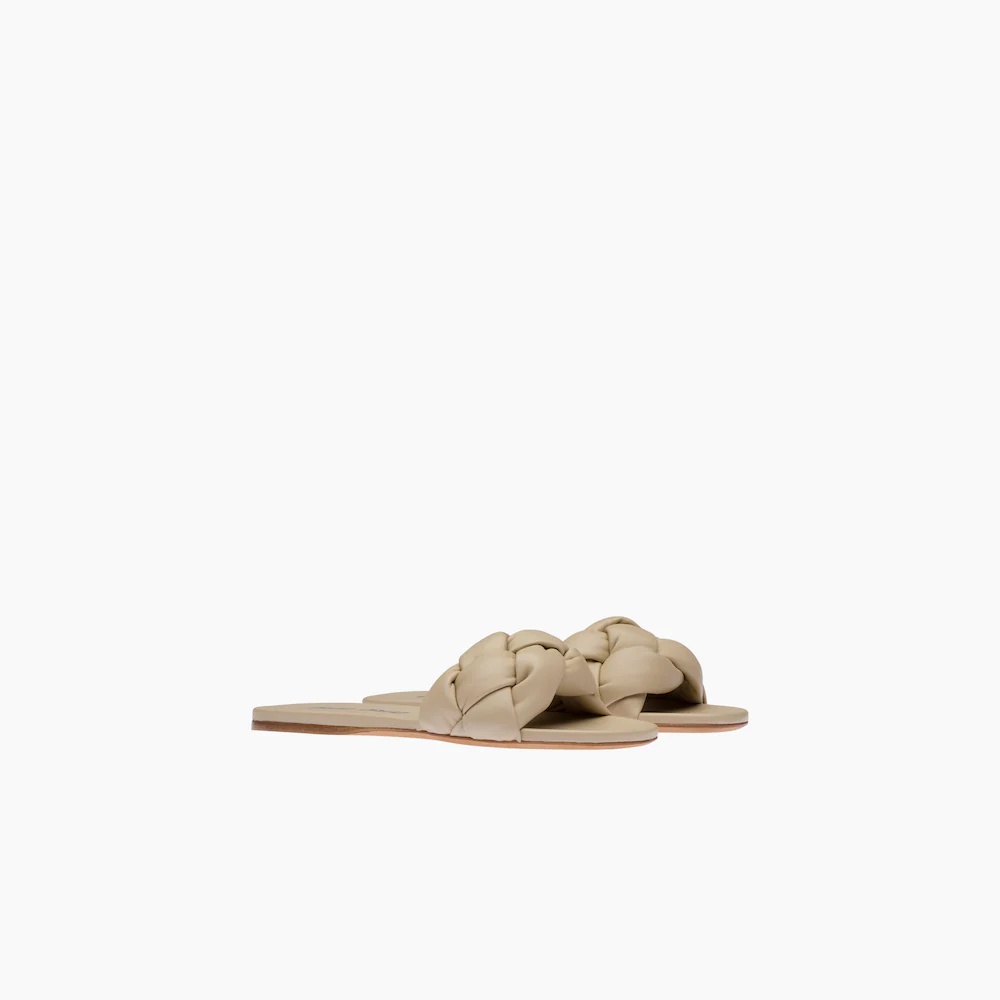 Flat nappa leather sandals - 1