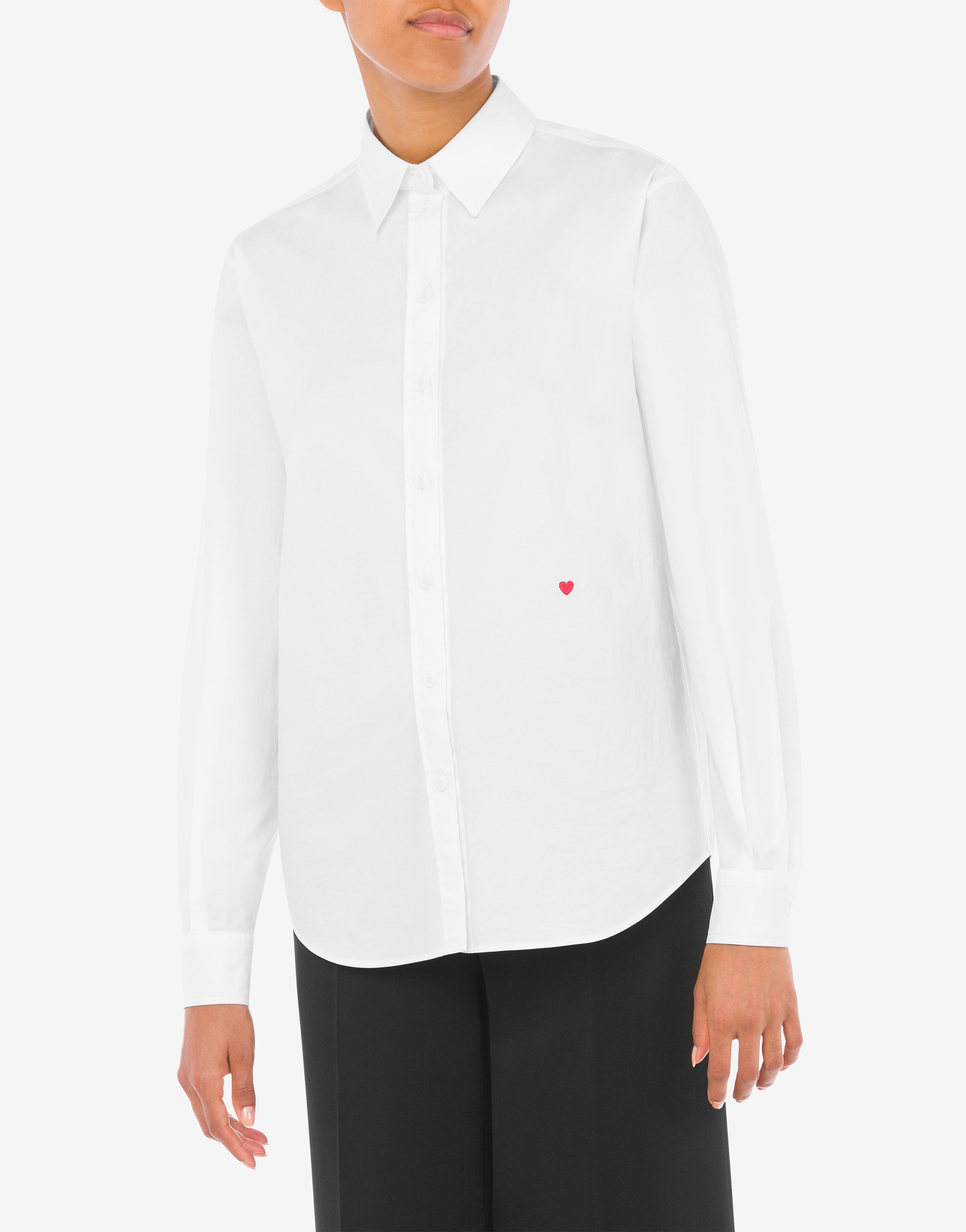 LITTLE HEART EMBROIDERY POPLIN SHIRT - 2