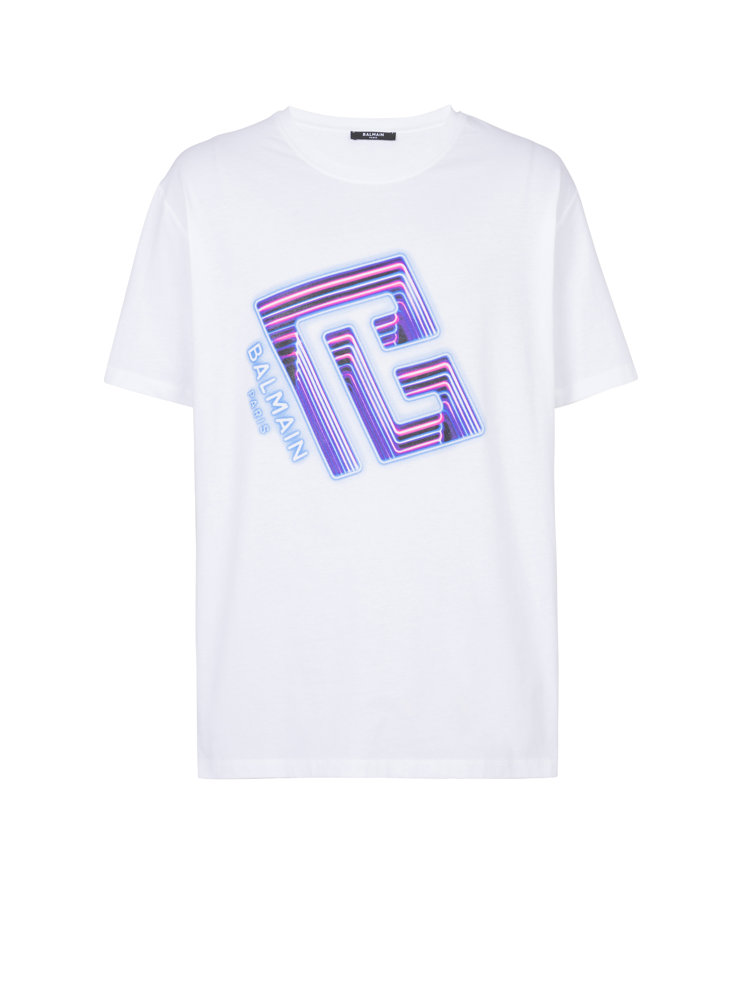 T-shirt with neon printed labyrinth logo - 1