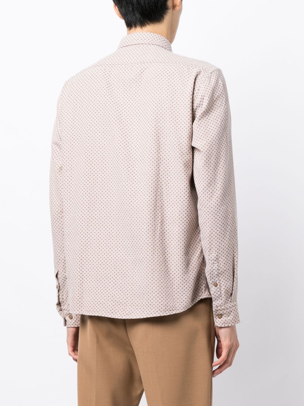 micro-dot cotton shirt - 4