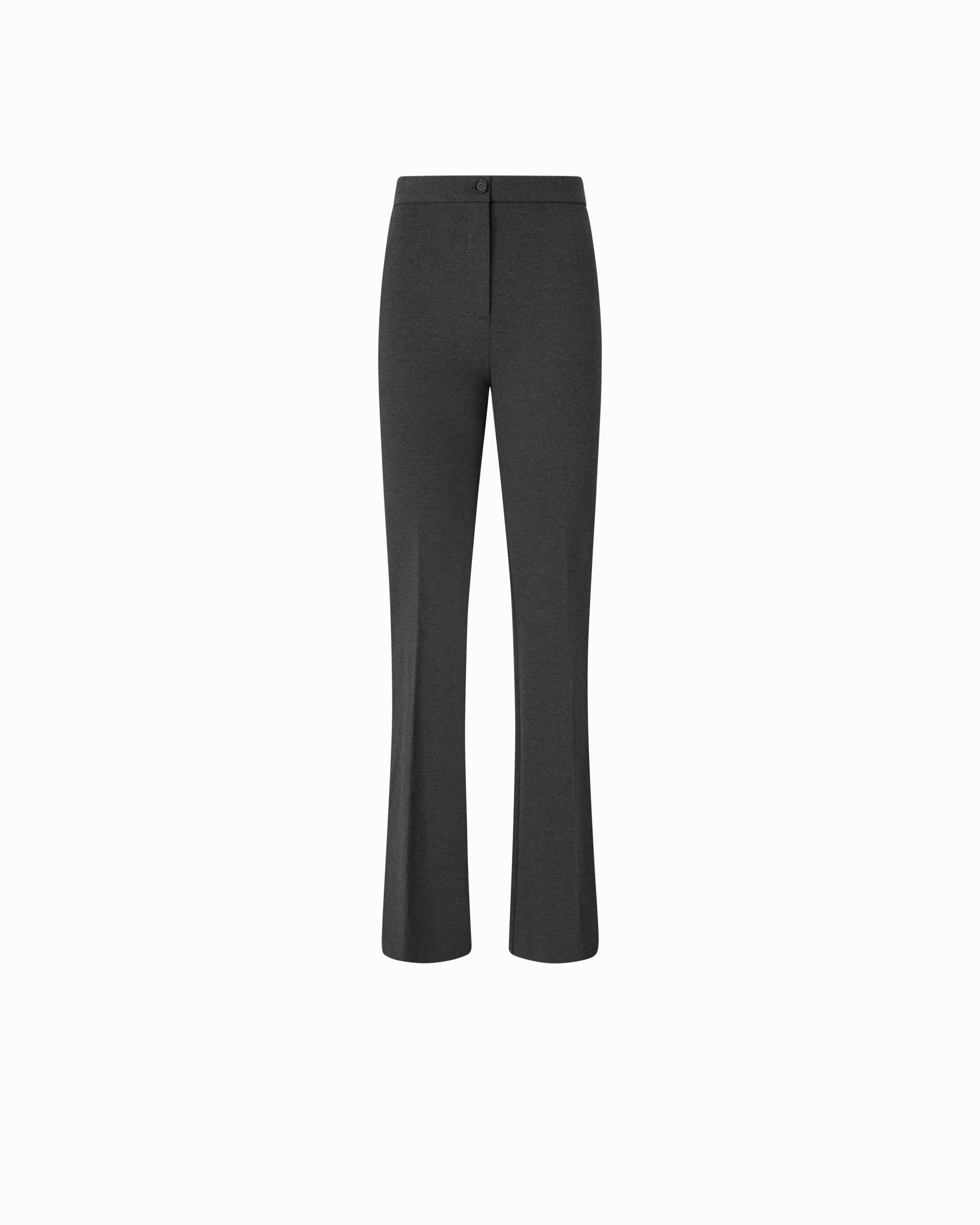 FLARED PONTE-KNIT TROUSERS - 1