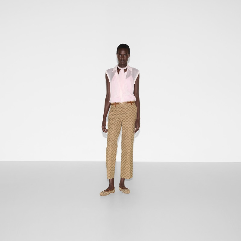 GUCCI GG canvas pants with Horsebit outlook