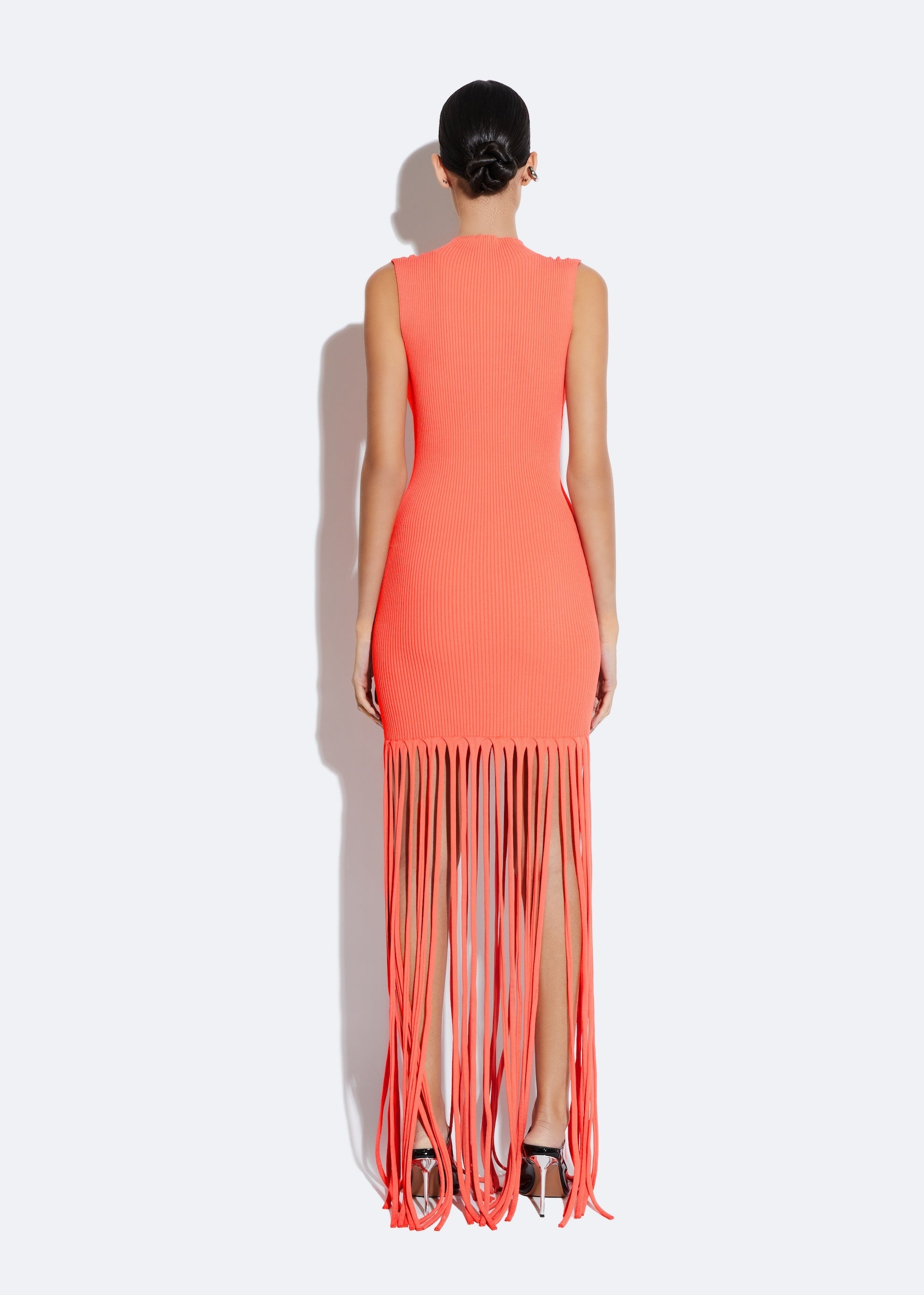 Matte Viscose Fringe Dress - 3