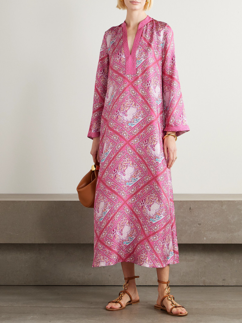 EMPORIO SIRENUSE Jenna Printed Silk Kaftan outlook