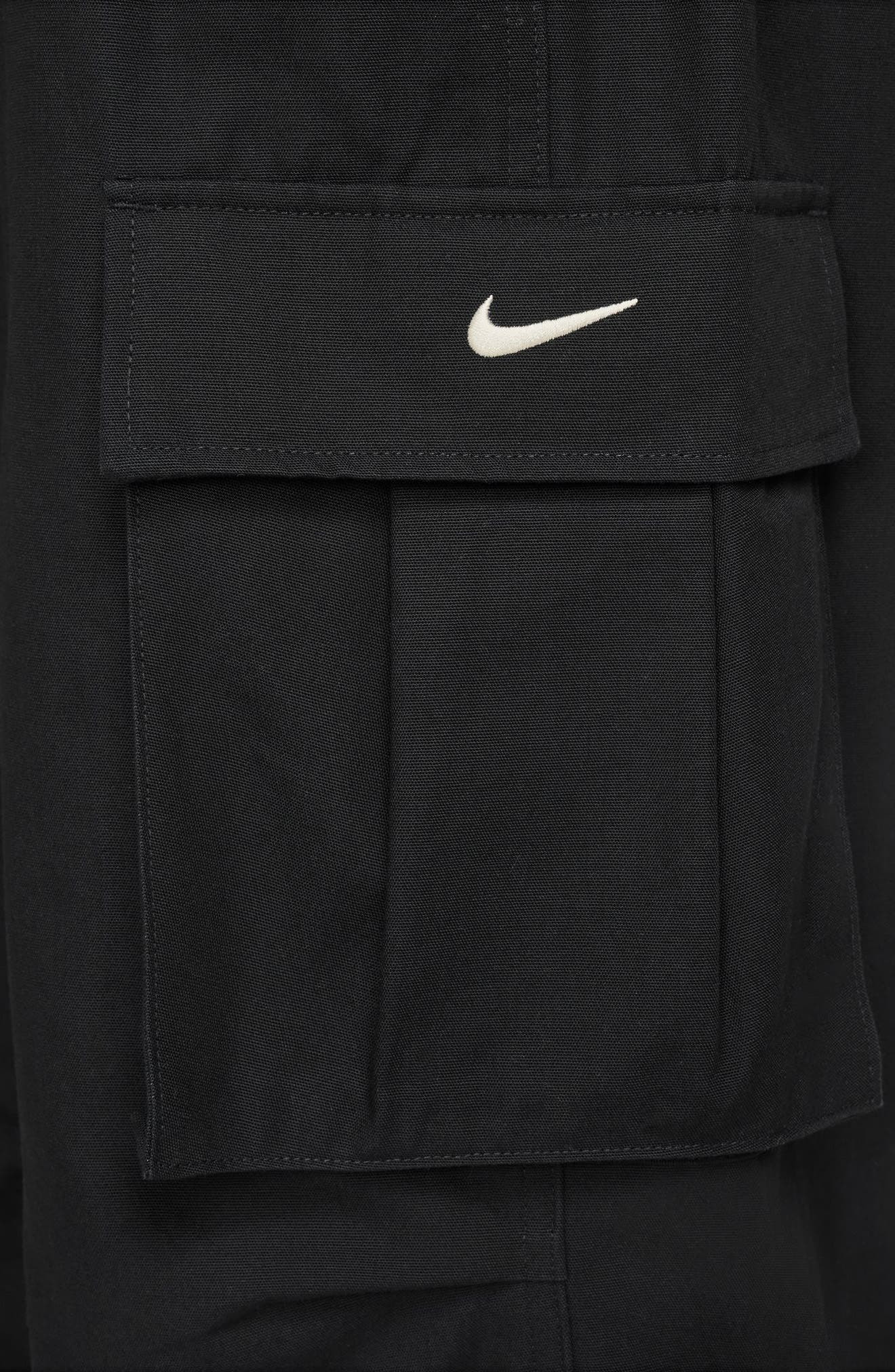 Nike Sportswear Loose Woven Cargo Pants in Black/Sail at Nordstrom - 3