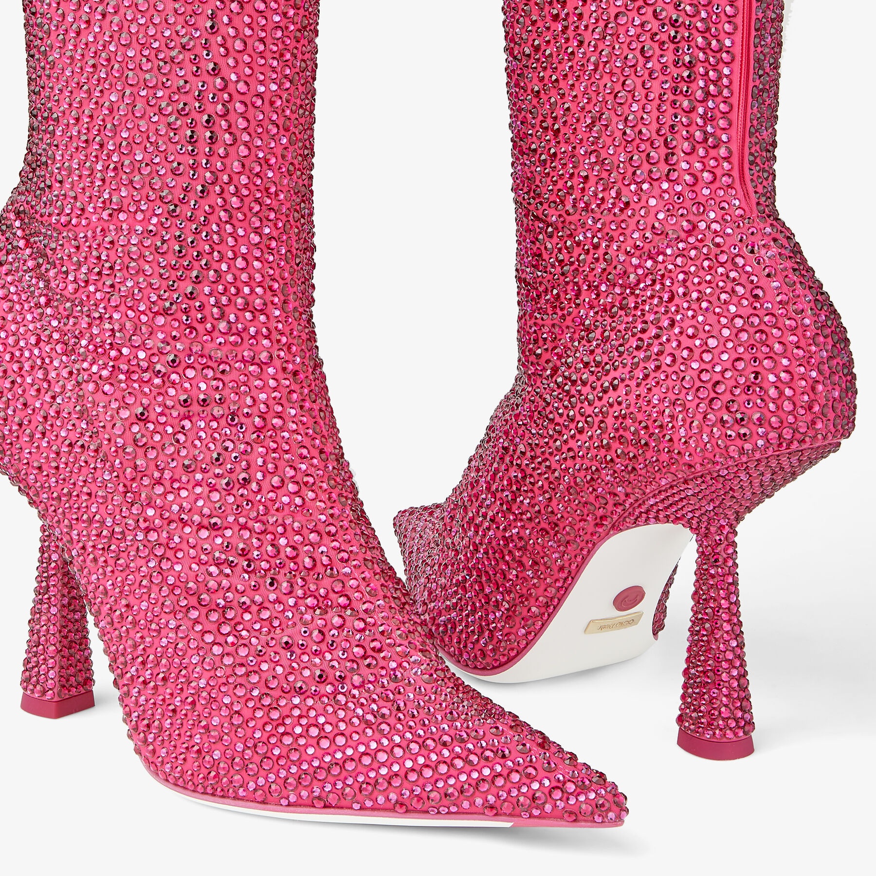 Sailor Moon Crystal Boot 100
Moon Pink Mix Stretch Jersey Boots with Crystals - 4
