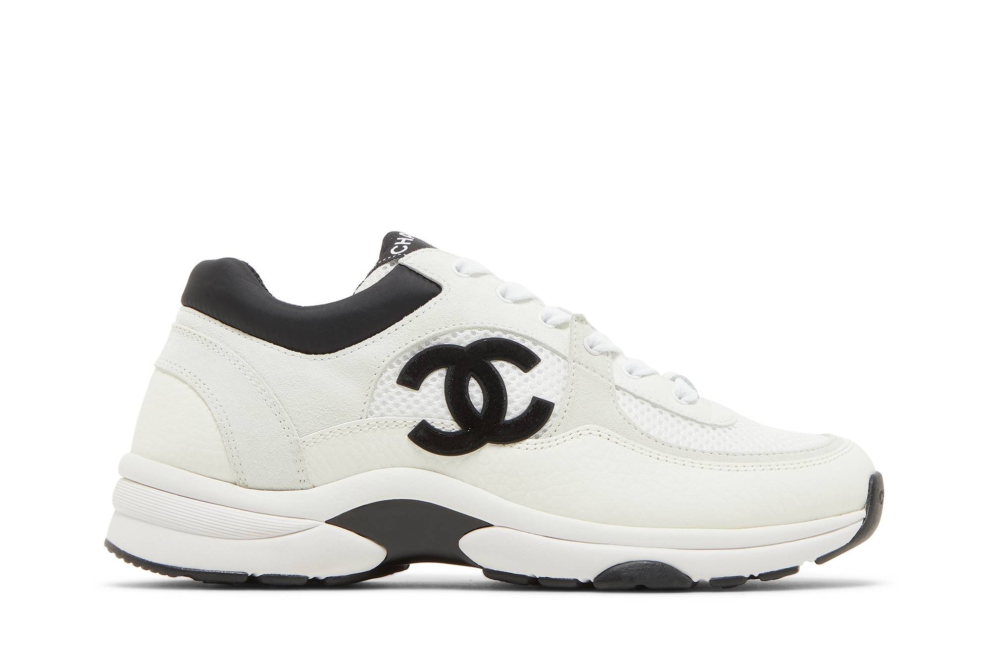 Chanel Wmns CC Logo Sneaker 'White Black' - 1