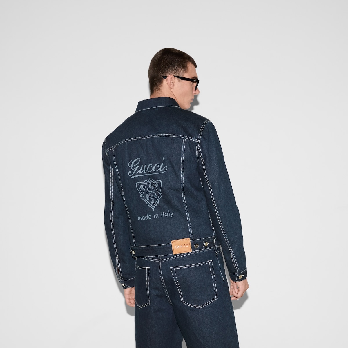 Lasered denim jacket - 4