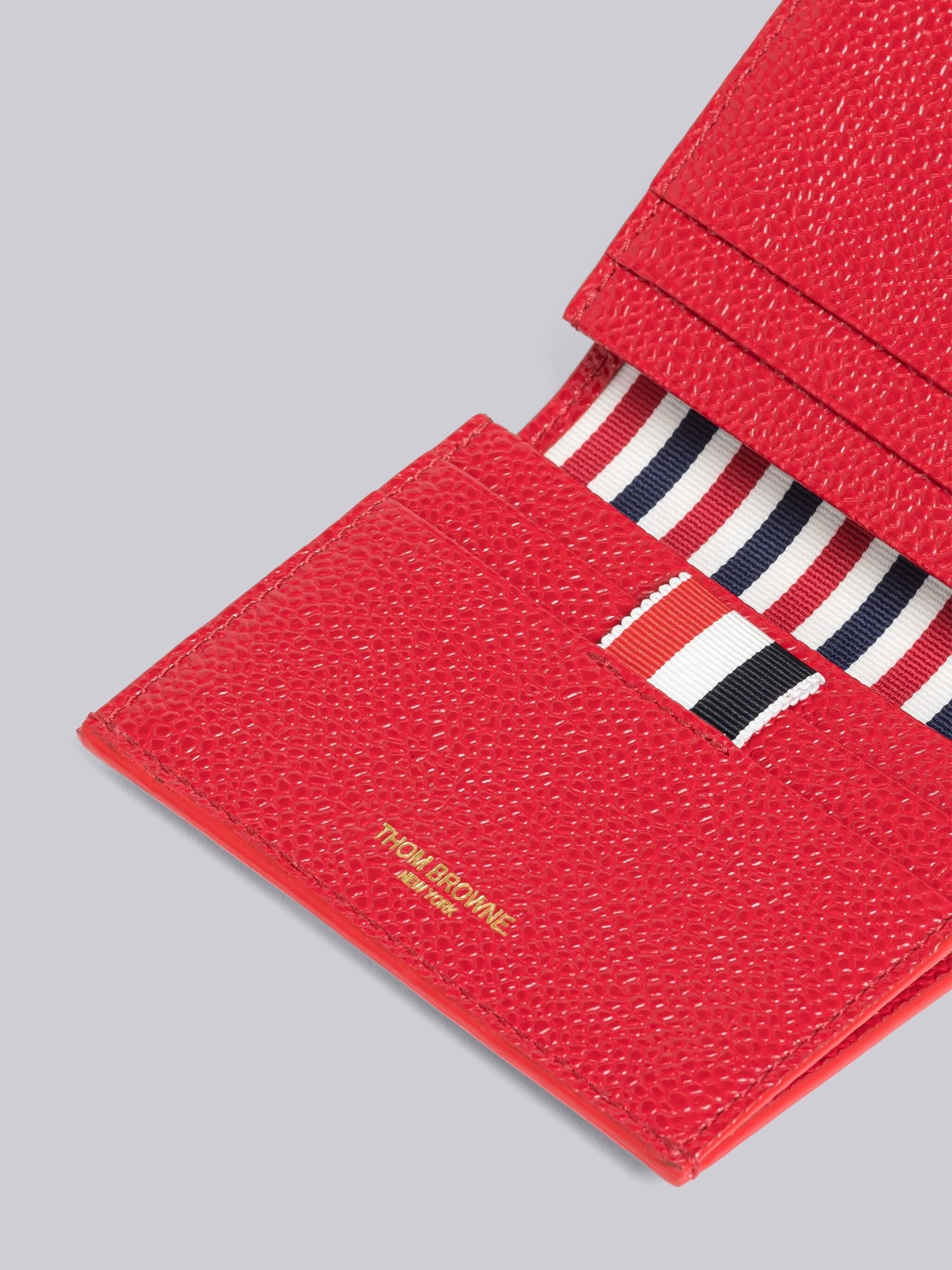 Pebble Grain Leather Anchor Double Card Holder - 2