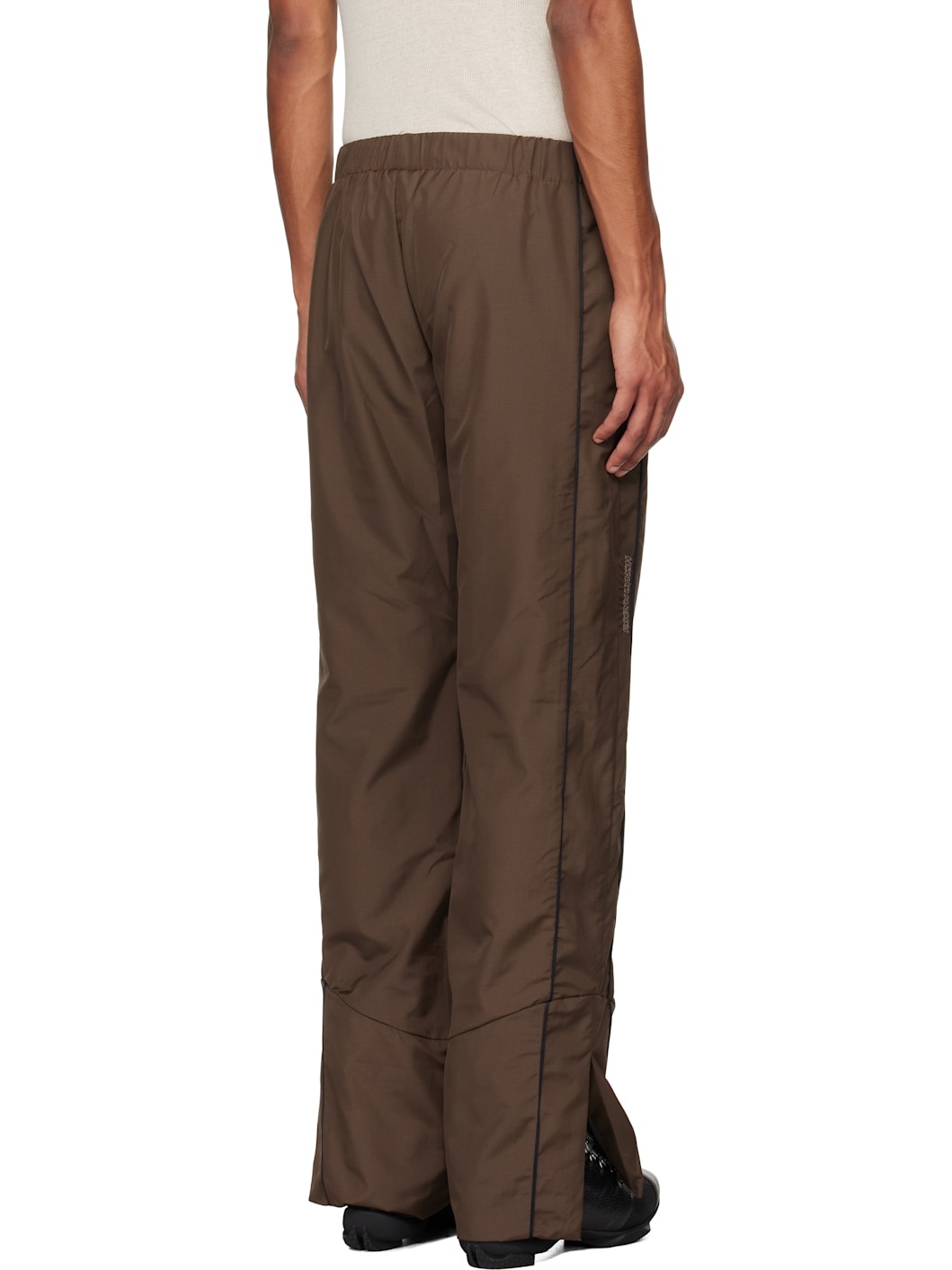 Brown Recycled Polyester Track Pants - 3