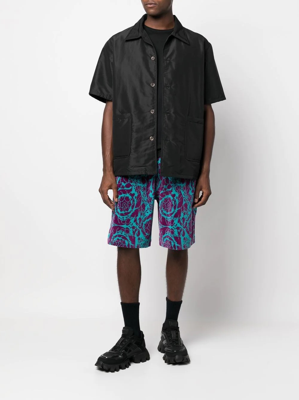 abstract pattern Bermuda shorts - 2