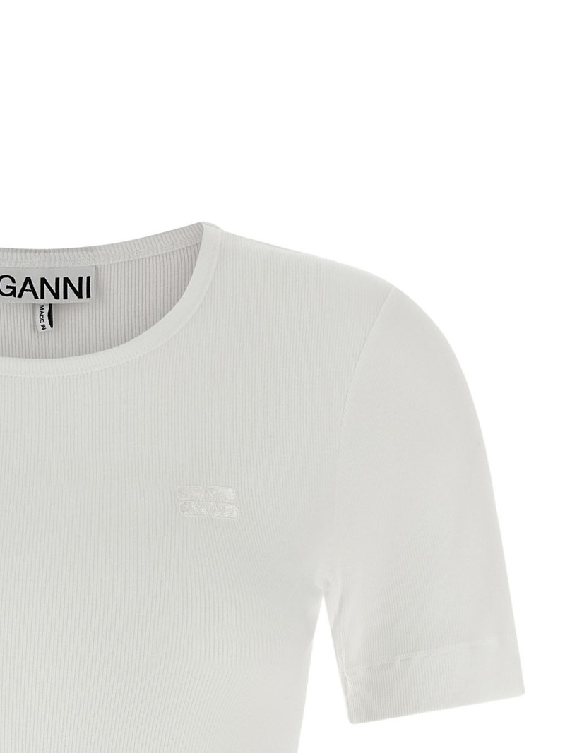 ribbed logo-embroidered T-shirt 3