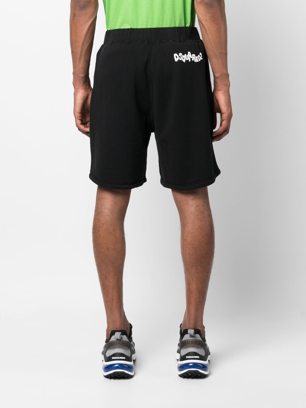 logo-print cotton shorts - 4