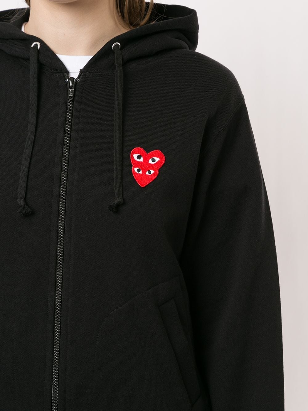 heart motif zip hoodie - 5