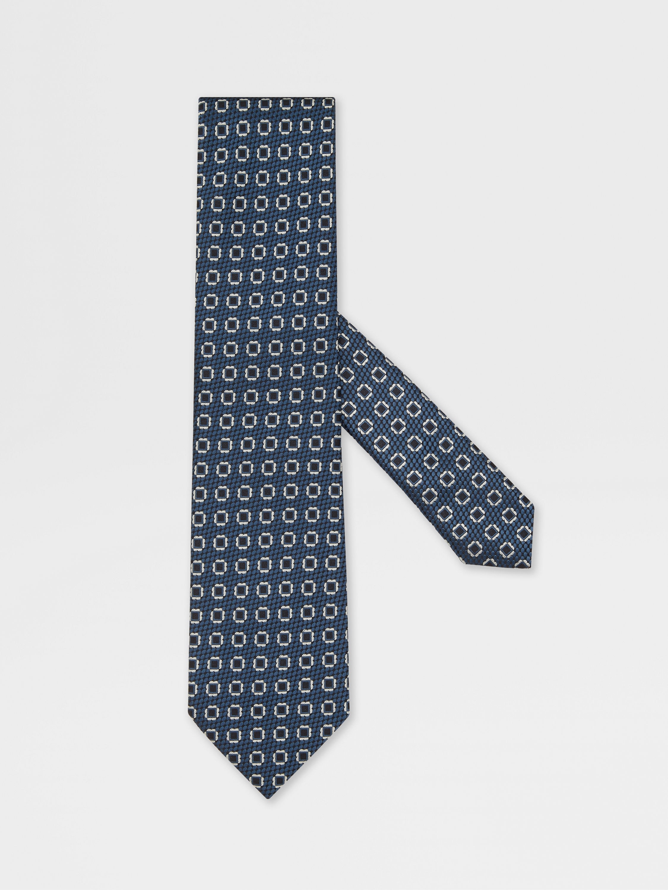 TEAL BLUE SILK TIE - 1