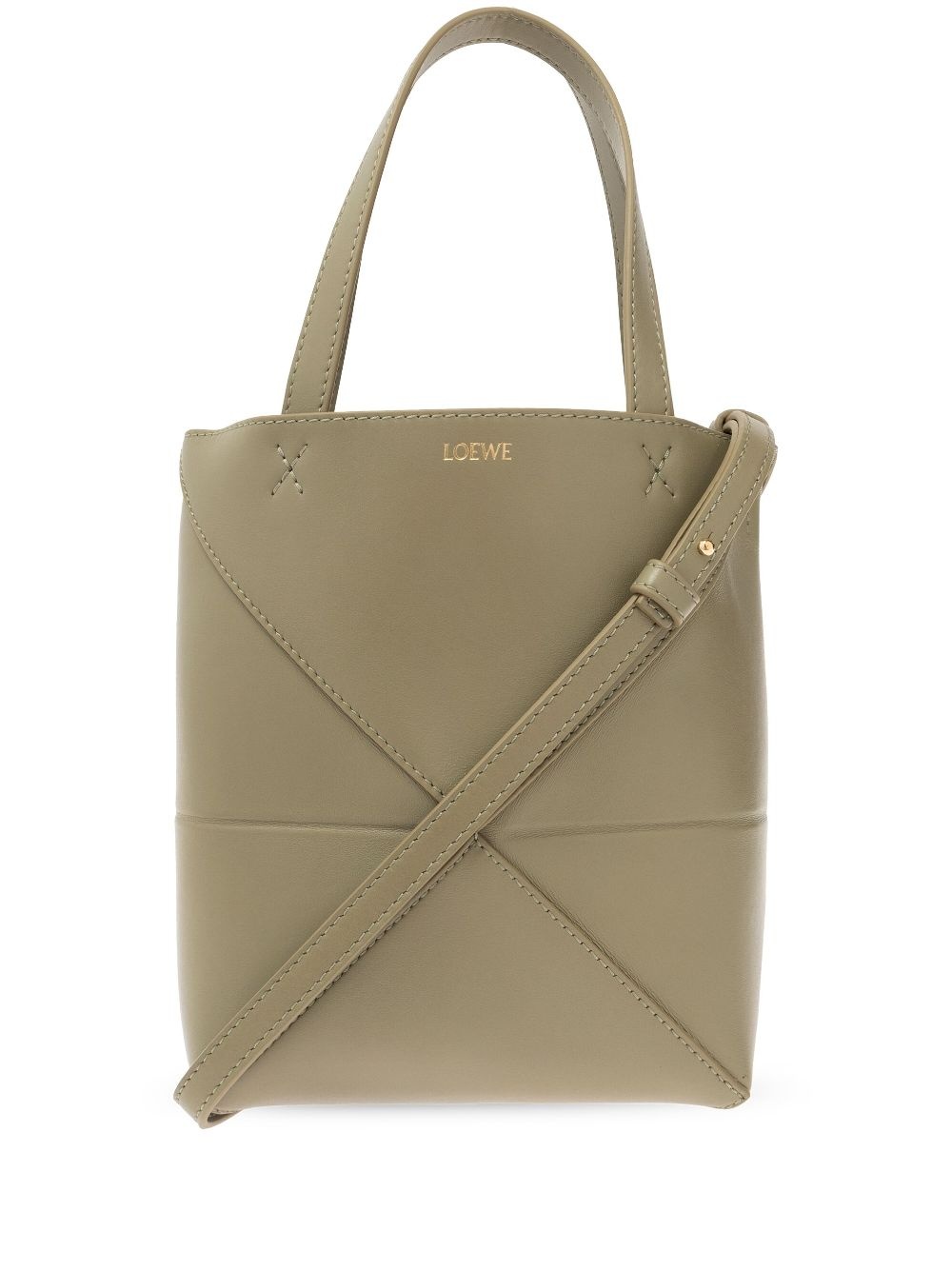 Loewe mini Puzzle Fold tote bag farfetch REVERSIBLE