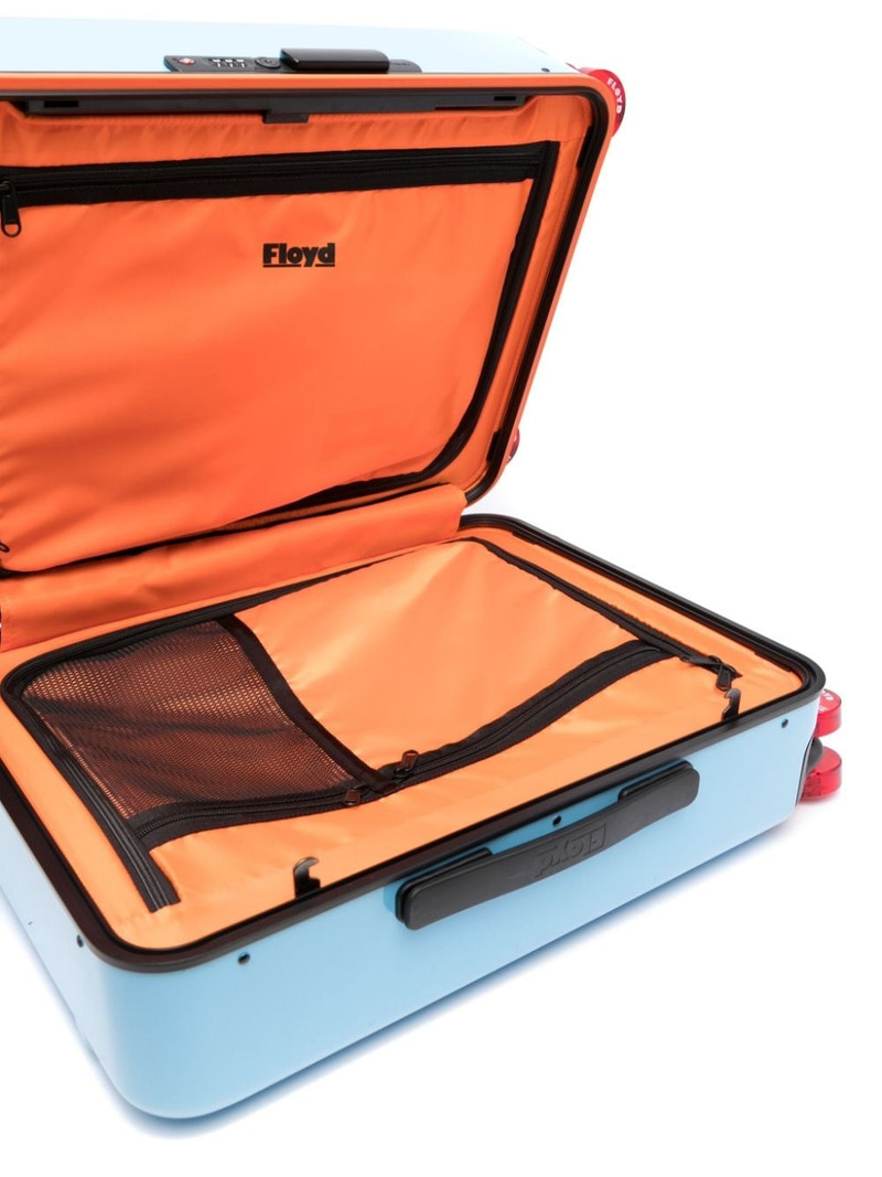 logo-print high-shine cabin suitcase 5