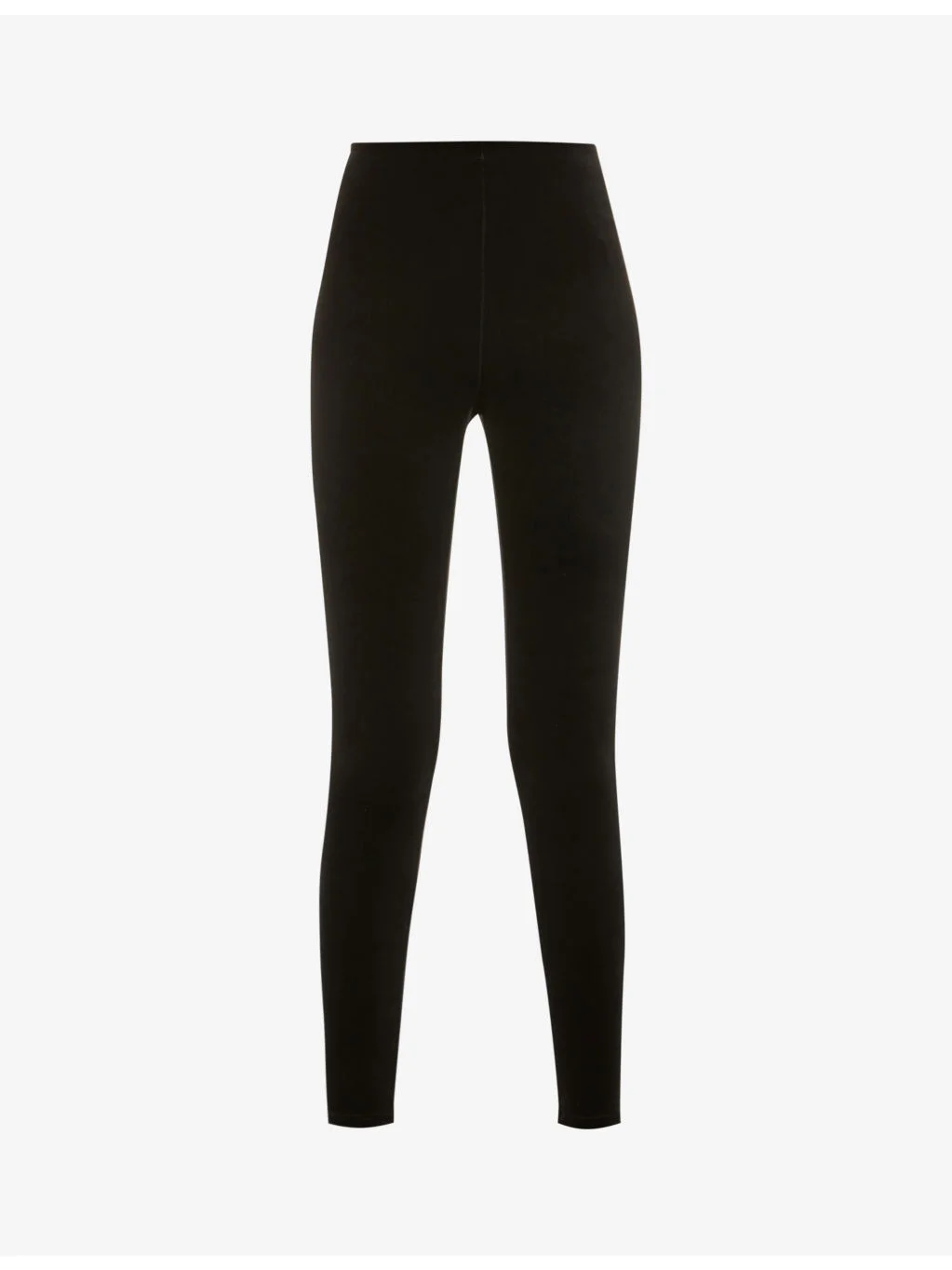 High-rise elasticated-waistband velvet leggings - 1