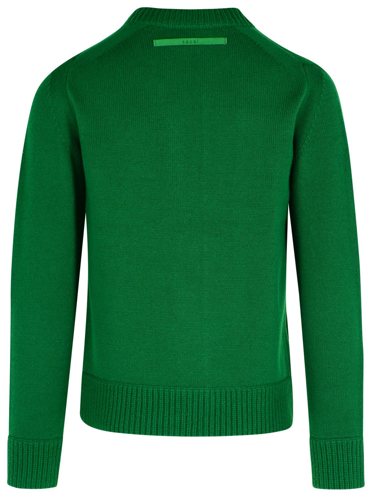 Sacai Green Wool Sweater Men - 3