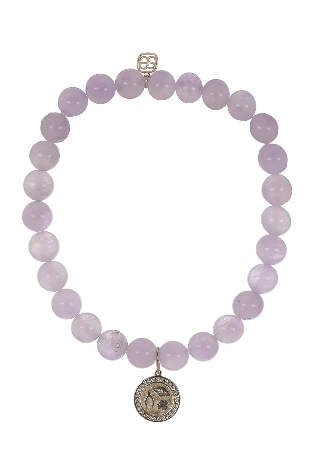 Amyethyst Lucky Protection Coin Charm Bracelet - 1
