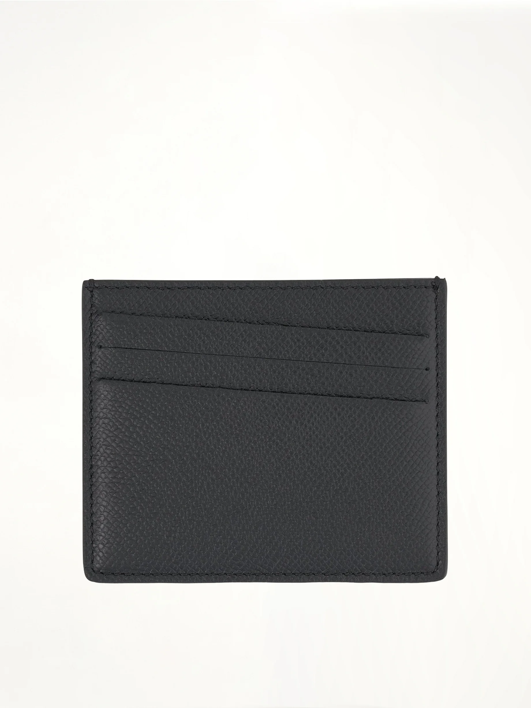 Four Stitch Logo 6CC Card Holder in Black - 1