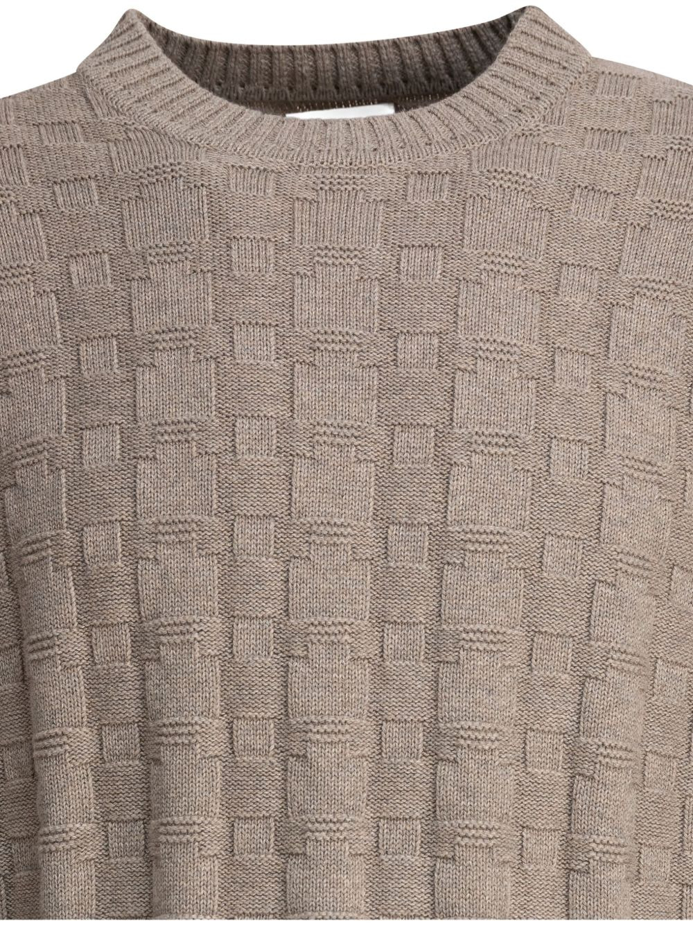 textured crew-neck sweater - 5