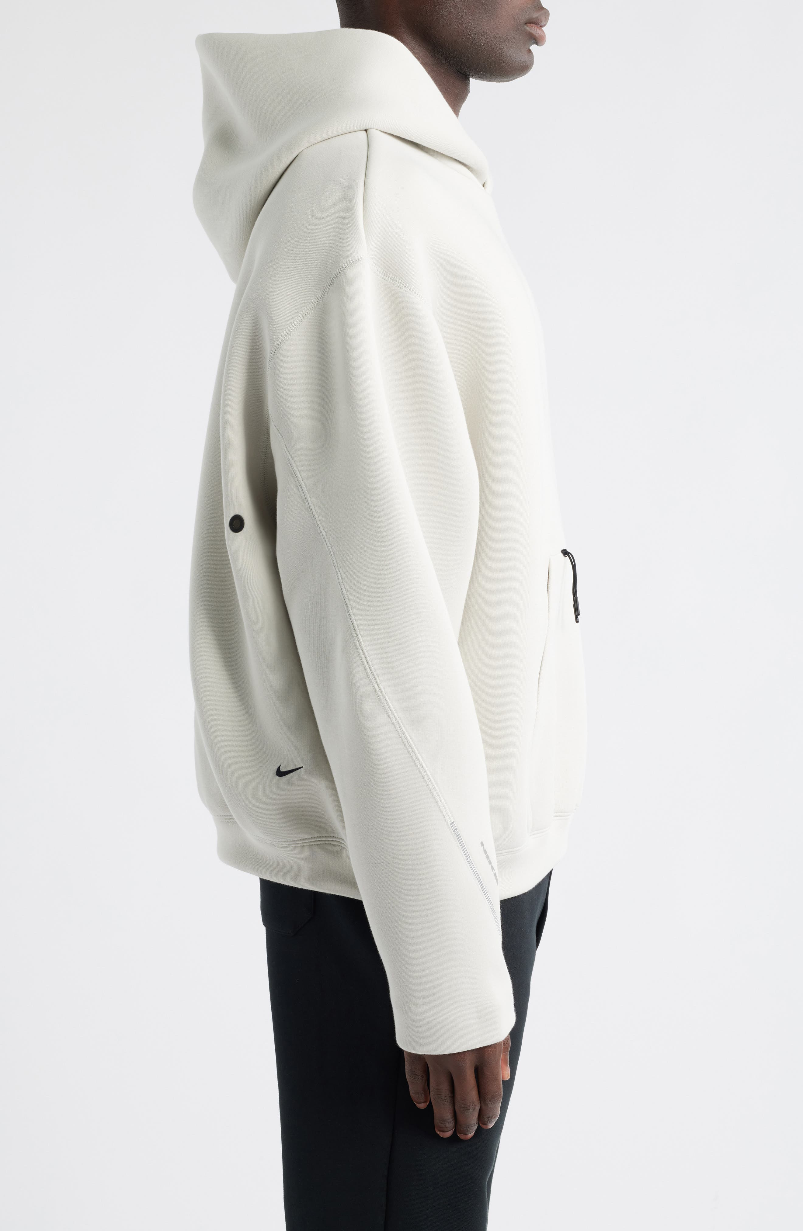Nike Oversize Hoodie in Light Bone/Black at Nordstrom - 3