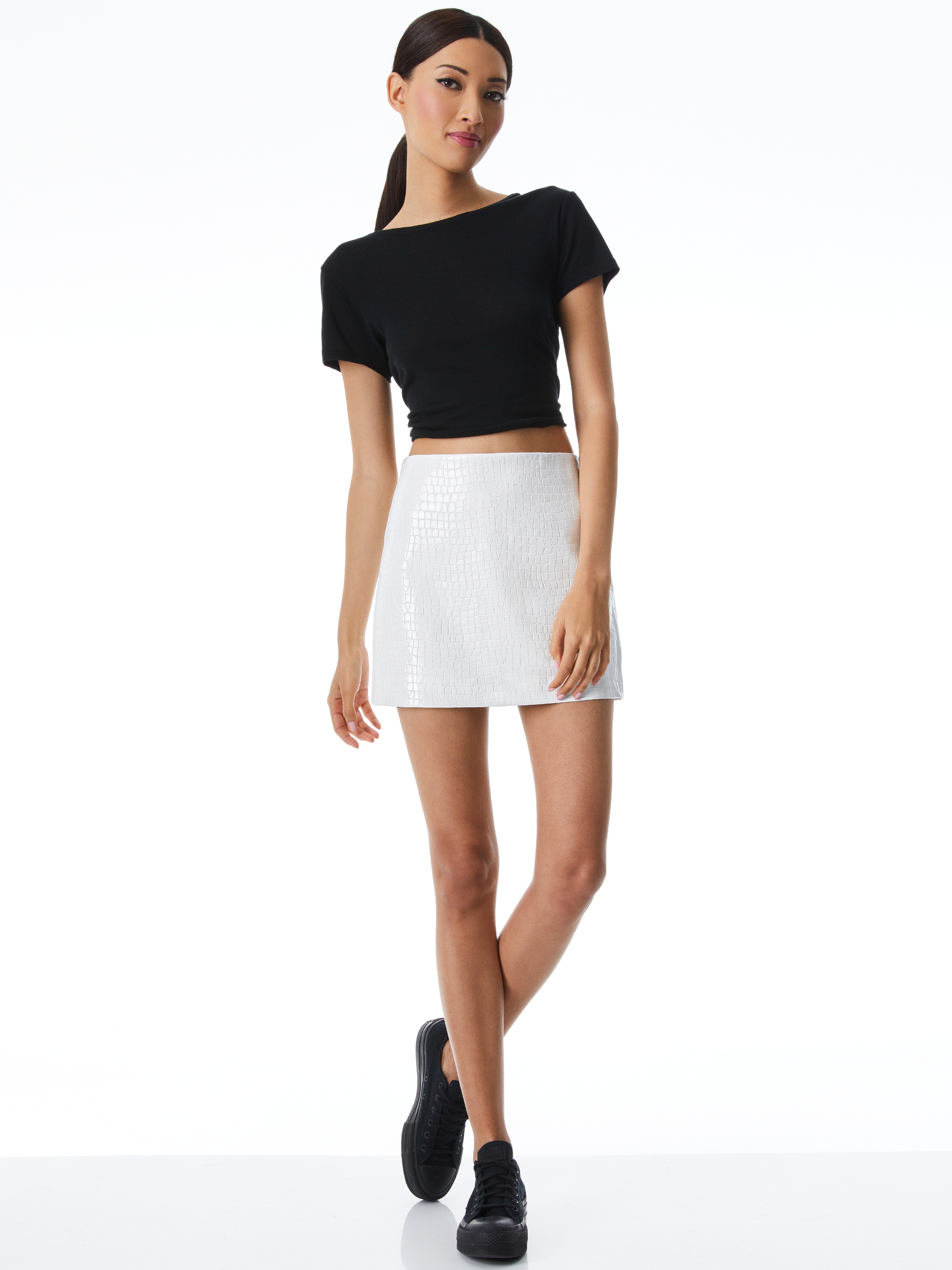 ELANA VEGAN LEATHER MINI SKIRT - 6