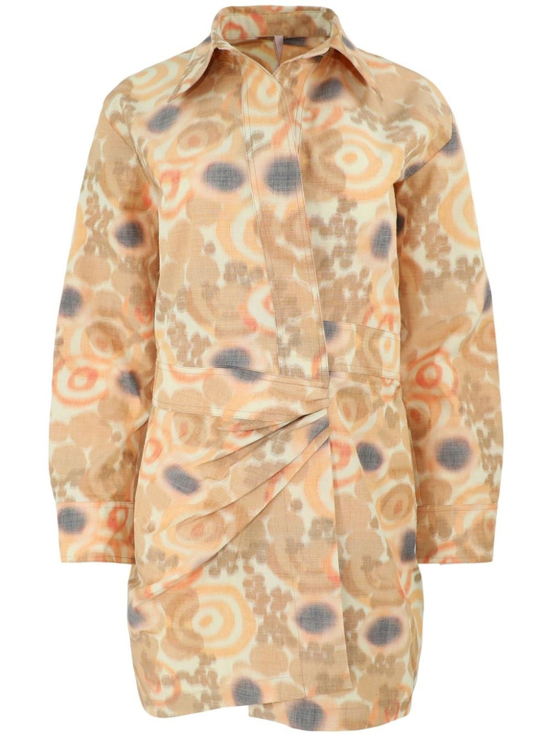 Nordeen warp-print shirtdress 1