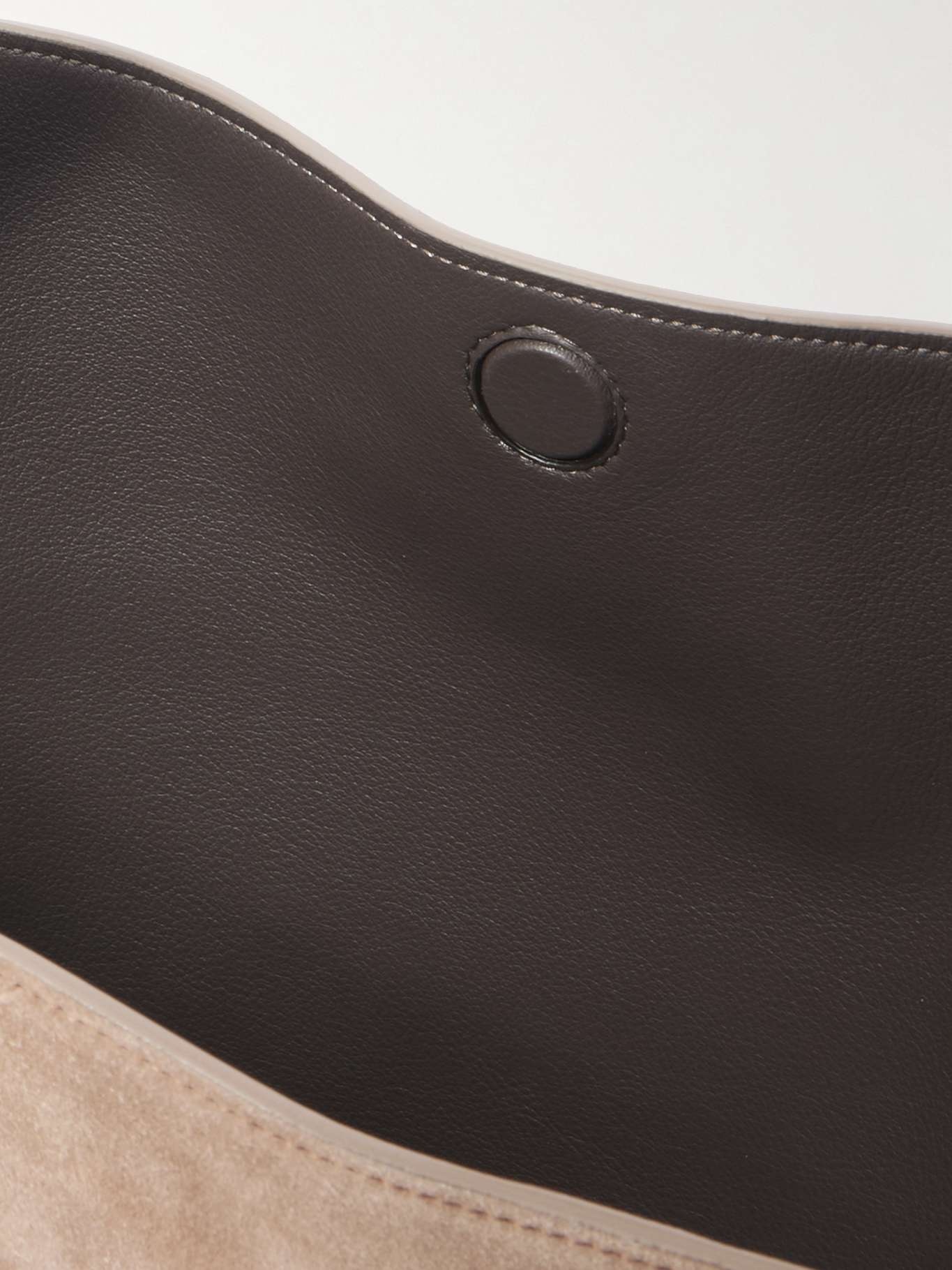 Suede shoulder bag Taupe - 5