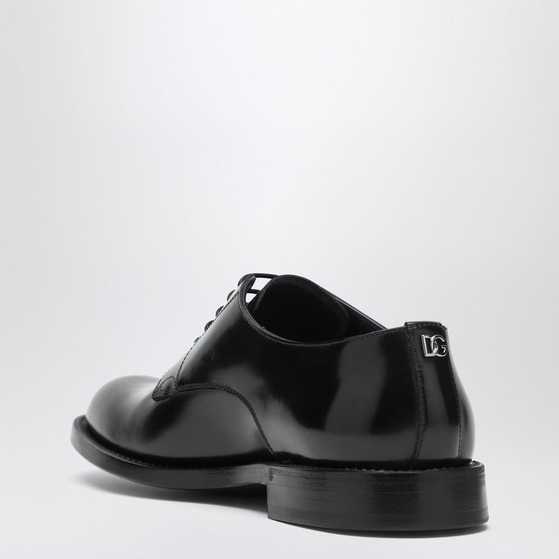 Dolce&Gabbana Black Leather Derby Shoes Men - 2