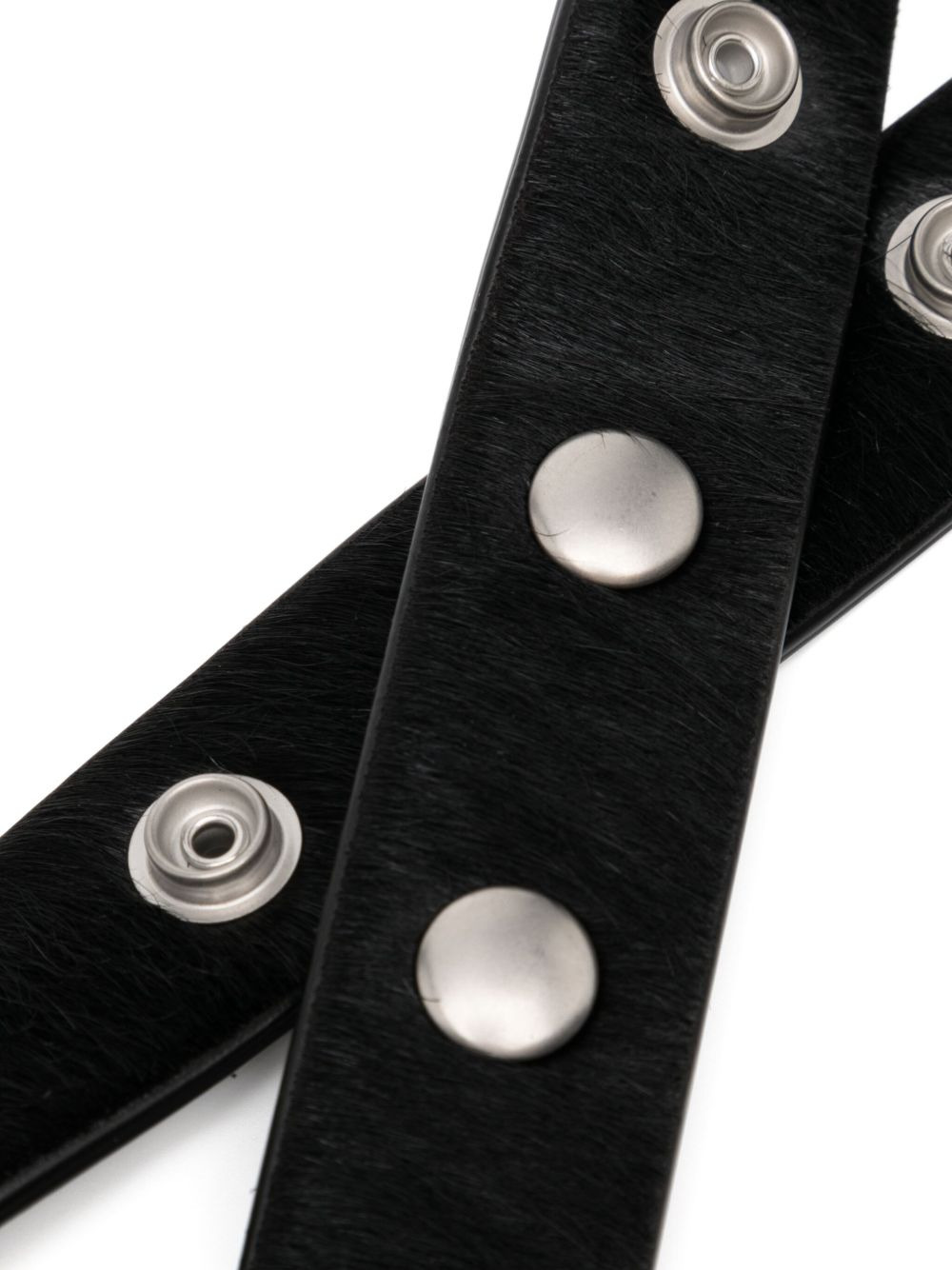 press-stud leather belt - 3