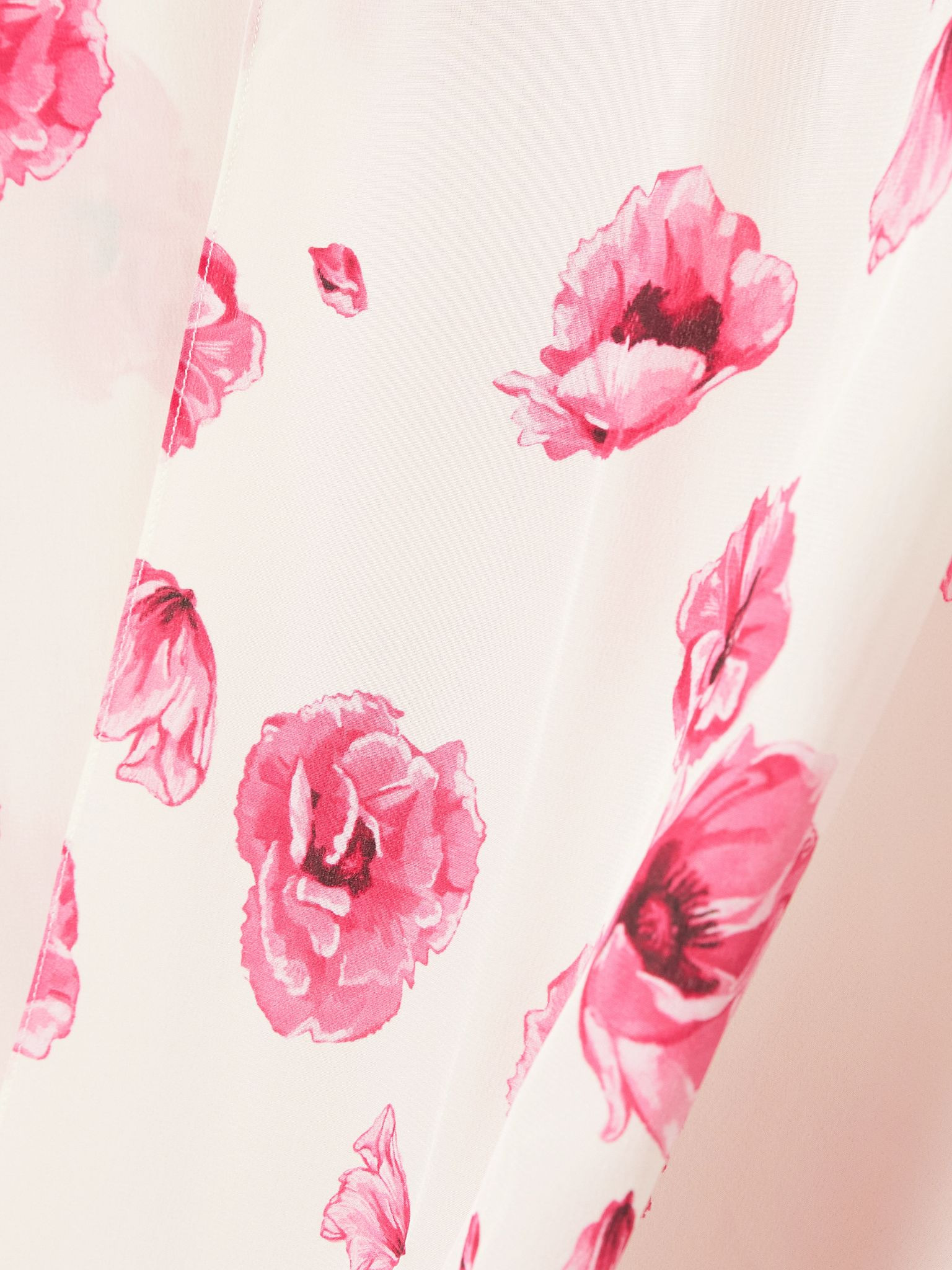 Clarette floral-print silk crepe de chine cape White - 4