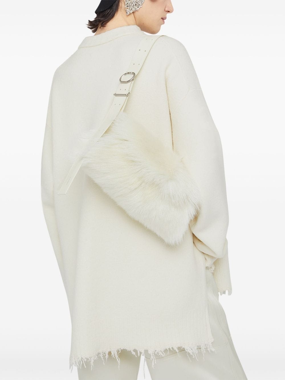 small Cannolo goat-hair shoulder bag - 3