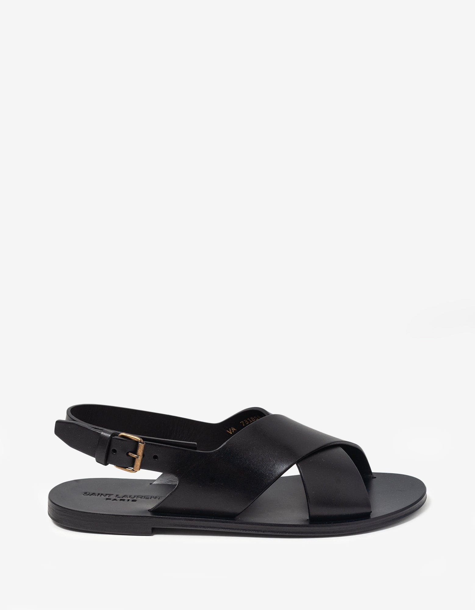 Saint Laurent Black Mojave Leather Sandals - 2