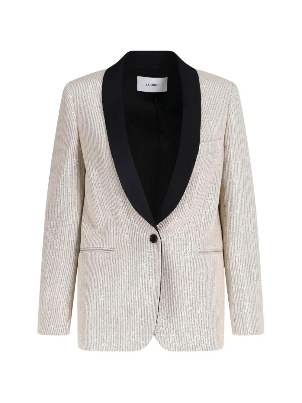 sequin-embellished shawl-lapel jacket - 1