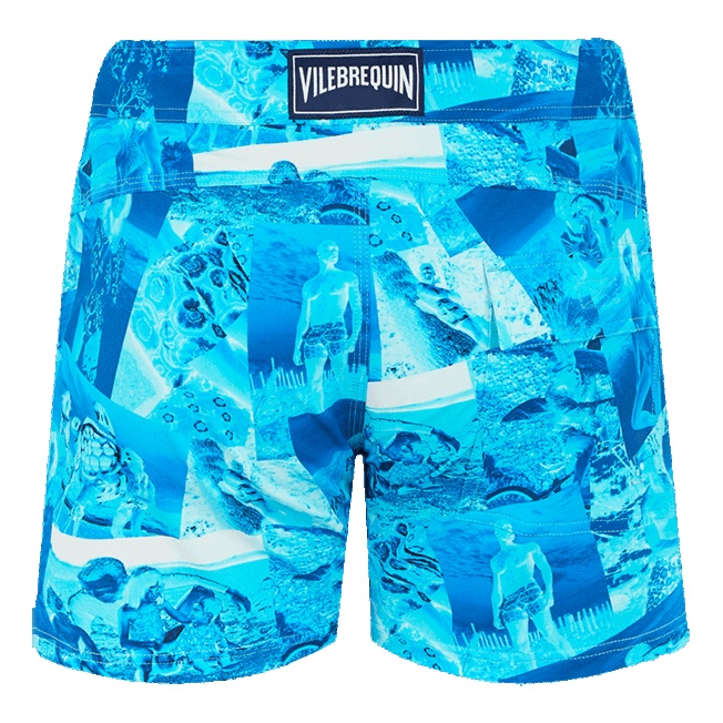 Men Swim Trunks Flat belt Stretch Patchwork Shooting - 2