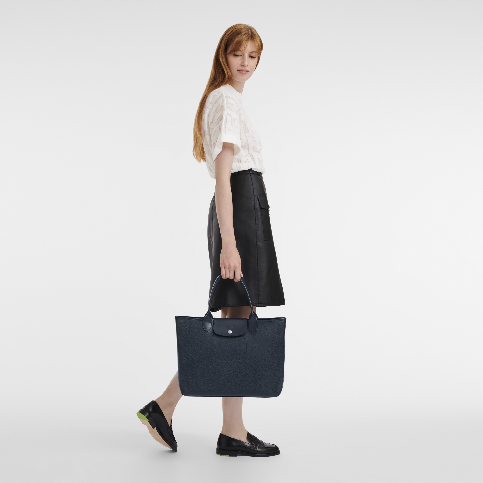 Le Pliage City L Tote bag Navy - Canvas - 2