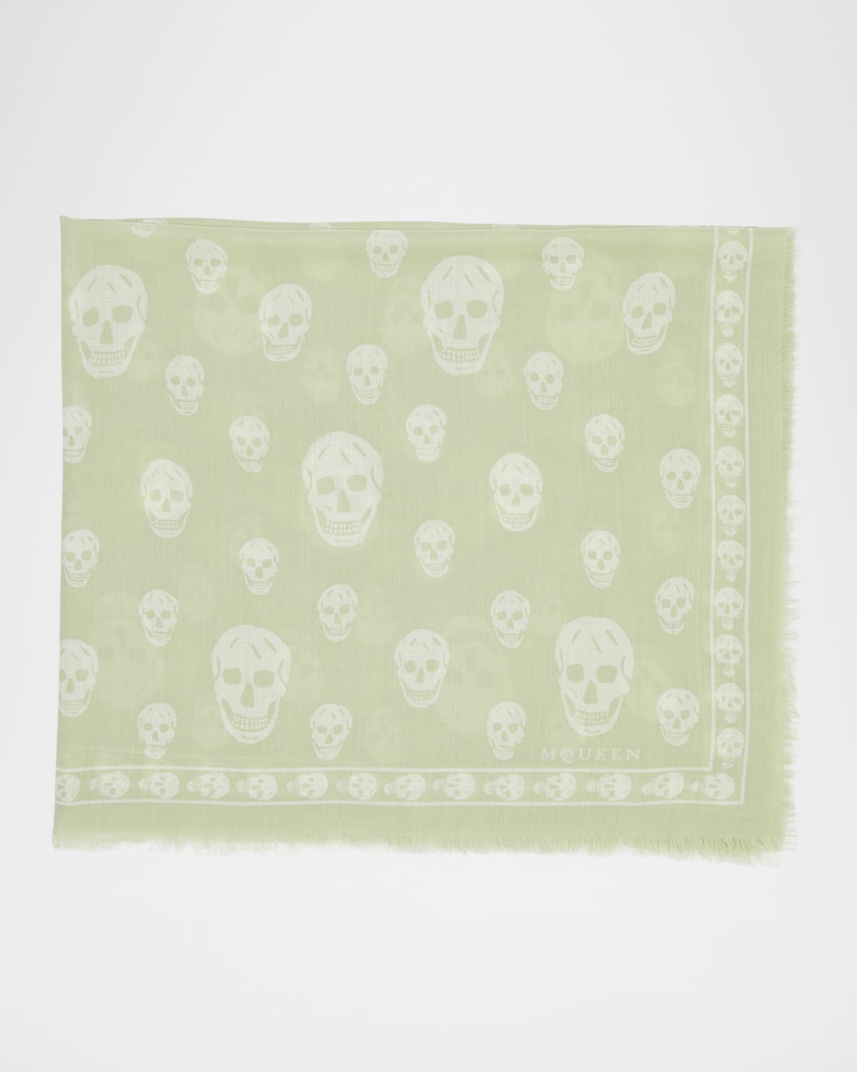 Classic Skull Wool Scarf - 2